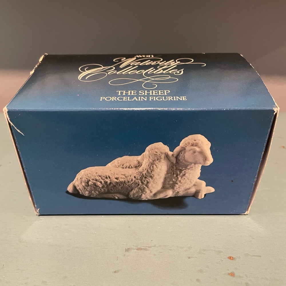 Vintage Avon Porcelain Nativity Collectibles Figurine • The Sheep